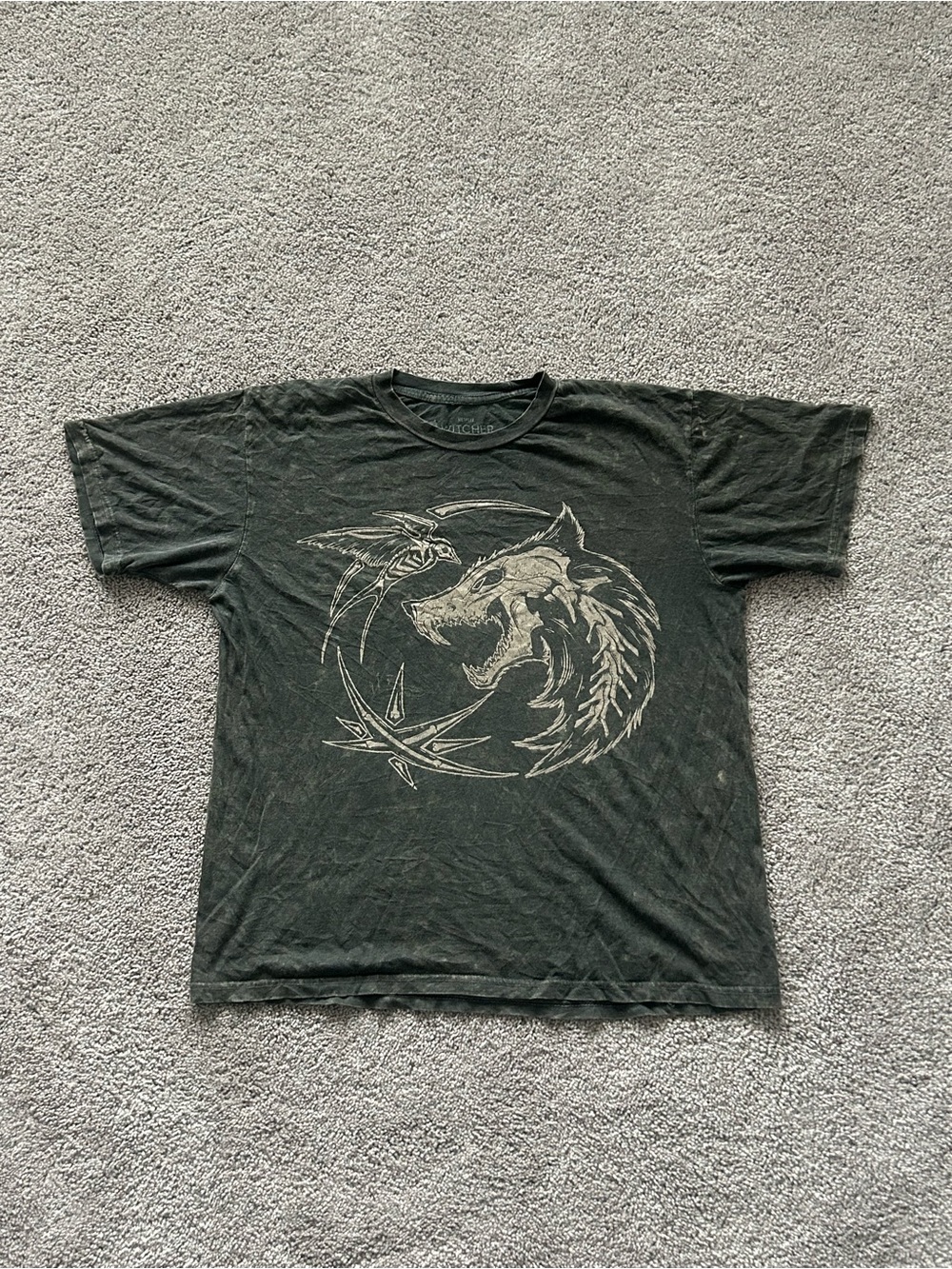 Netflix The Witcher Logo Tee in Heather Gray